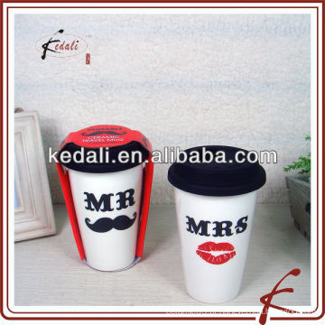 Forma MR e MRS projeto caneca de viagem de cerâmica